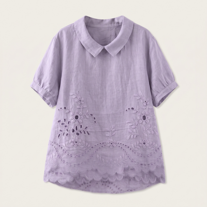 LILY BLOOM EMBROIDERED TOP