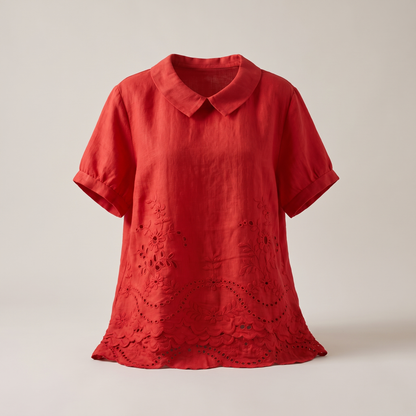 LILY BLOOM EMBROIDERED TOP