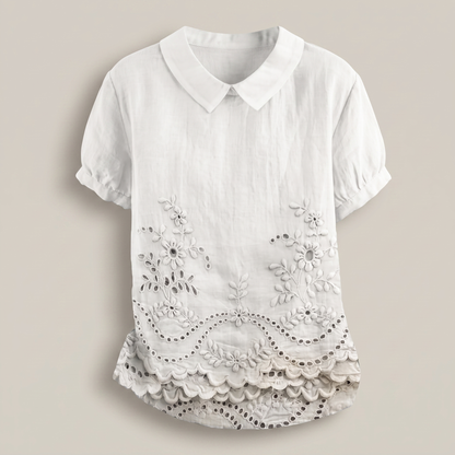 LILY BLOOM EMBROIDERED TOP