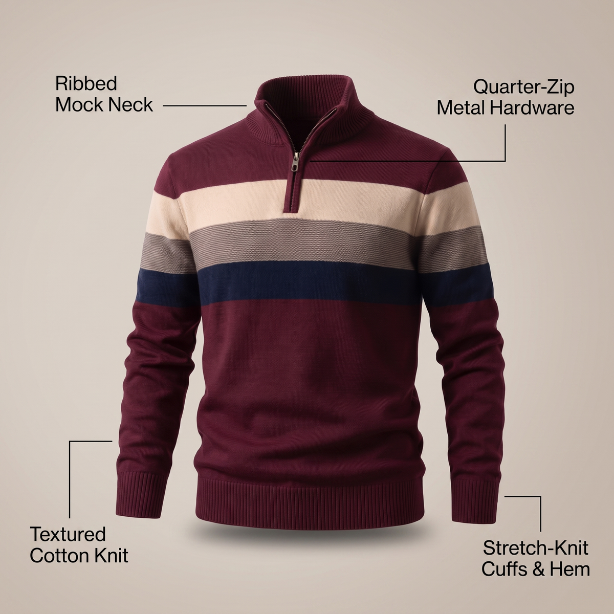 LORVEN STRIPE PULLOVER