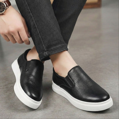 FAIRFORD BLACK GRAIN LEATHER SHOES
