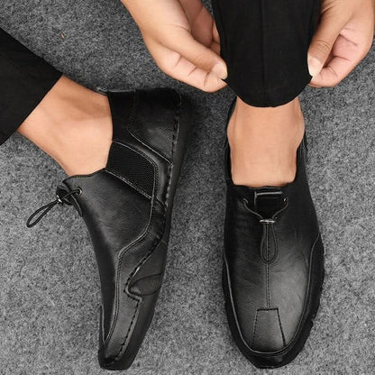 LORENZO GENUINE LEATHER SLIP-ONS