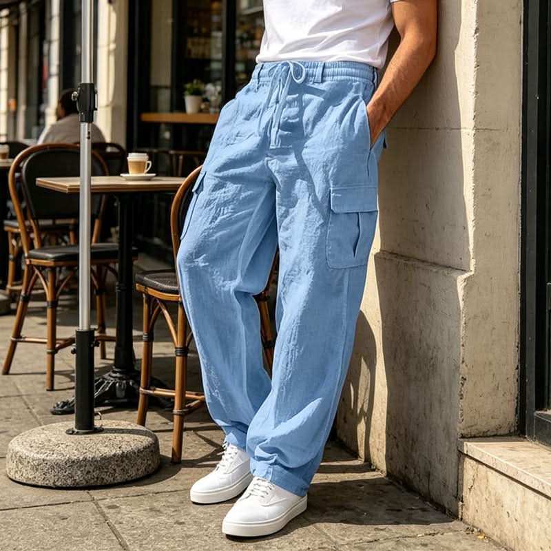 BROMLEY COTTON LINEN TROUSERS
