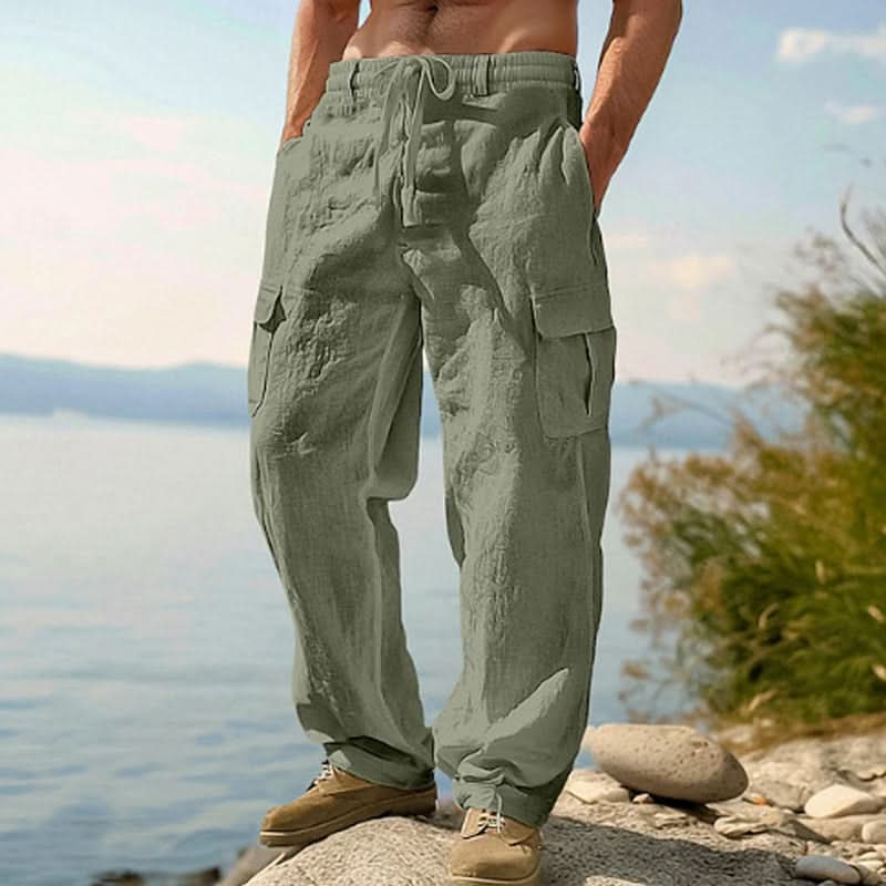 BROMLEY COTTON LINEN TROUSERS