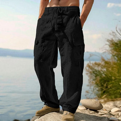 BROMLEY COTTON LINEN TROUSERS