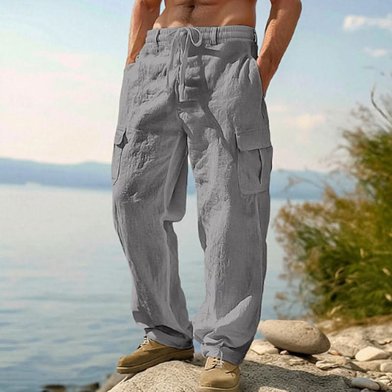 BROMLEY COTTON LINEN TROUSERS